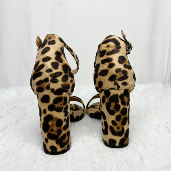 NASTY GAL / leopard print block heeled sandals / 38 (7) - Picture 6 of 9